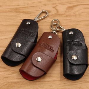 New Pu Leather Keychain Men Women Key Holder Organizer Pouch Cow Split Car Key Bag Wallet Housekeeper Key Case Mini Card Bag