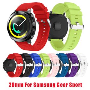 20 мм для Samsung Gear Sport Band высокое качество часы ремешок смотреть Band Спорт мягкие силиконовые замена браслет ремешок