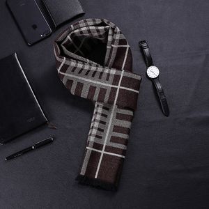 Wholesale-Designer Scarf High Quality Cashmere Men's Bib Thickening Fashion Trendy Men's Scarf Gift Wholesale