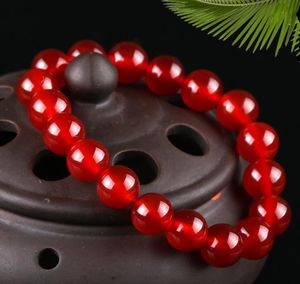 8mm natürliches rotes Achatarmband Edelstein Chalcedon Armbänder Männer und Frauen Schmuckhersteller Großhandel