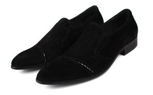 Nubuck leather dress shoes men mens fashion weave design office work shoes business leiusre party shoes pointed toe slip-on shoe