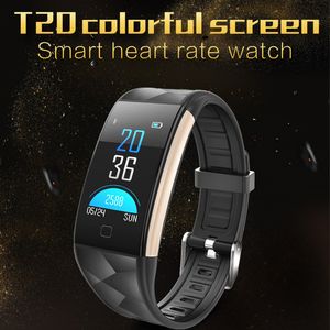 Nieuwe DFIFT T20 Smart Armband Polsband Bluetooth IP68 Waterdichte Hartslag Monitor Sport WristLet Tracker voor iPhone iOS Android smartphone