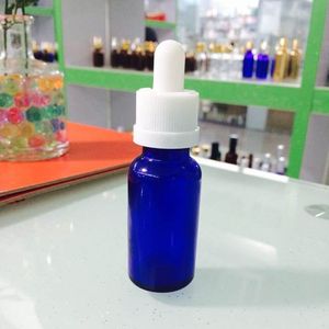 600pcs Glass Dropper Bottles 30ml 5ml 10ml 15ml 50ml E-liquid Ejuice Bottles Essential Oil Glass Blue Bottle With Childproof Rubber Cap