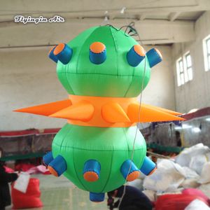 Hanging Inflatable Alien Spaceship Balloon 2m Height Air Blown RGB Lighting UFO Model For Party Event And Venue Decoration