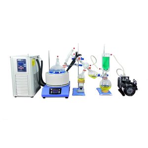 ZOIBKD Lab Supplies 5L Short Path Destillation Standard Kit mit Vakuumpumpe und Kühler