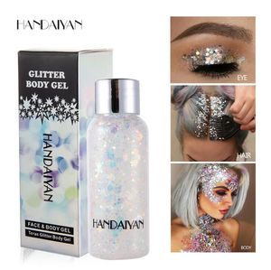 9 Cores Cores De Escala De Sereia Face Lantejoula Corporal Lotion Glitter Sombra Olho Colorido Estilo Estágio Maquiagem Handaiyan Free Navio Livre 24