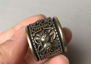 Miscellaneous Brass Ring Transfer Shouzi Ring Old Bronze Turnable Finger