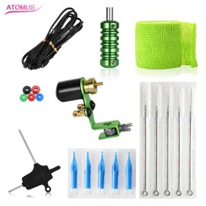 Atomus Kit multifunzione professionale per tatuaggi Rottary Tattoo Gun Liner e Shader con aghi e impugnature per principianti