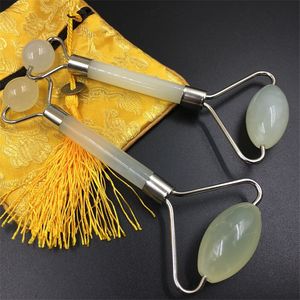 JD006 Starker metallgeschweißter Anti-Aging-Jade-Roller für Gesichts-Gua-Sha-Massage, Schwellungen, Gesichtshaut-Massage-Behandlungstherapie