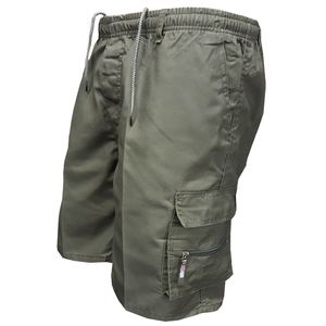 Männer Multi Tasche Cargo Casual Baumwolle Knie Länge Military Männer Lose Armee Taktische Shorts Homme Sommer Jogginghose C19041901