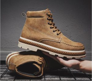 Hot Sale-autumn new Martin boots men's high men's boots trend tooling motorcycle boots tide male