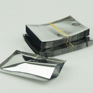 18x26cm 플랫 파우치, 100pcs / lot 실버 알루미늄 Mylar 플라스틱 가방, 은빛 Aluminizing 호일 쇠고기 육포 포장 자루 방진, 식품 가방