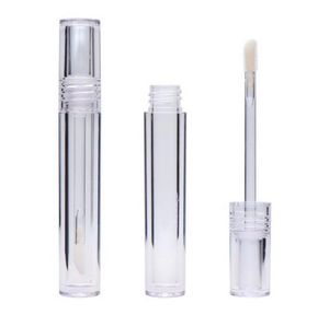 Tubos de brilho labial vazio 7.8ml tubos lipgloss redondo tubos de brilho labial transparente com varinha vazio claro EEE1713 100 pcs