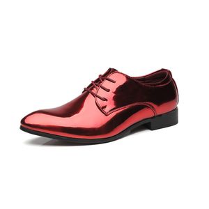 Patent Leather Men Shoes Italian Formal Oxford Shoes For Office Footwear