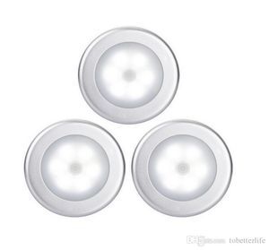 Przenośna bateria Sensor Sensor Night Lampa Okrągły panel Światła Cool White Z 3M Kij i Magnet Stick PIR Wykrywanie Korytarz wejściowy