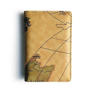 10pcs Korea Style World Map Printing Travel Passport Holder Cover ID Card Bag Passport Protective Sleeve Women's Storage Bag