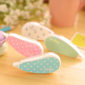 Wholesale-Creative Kawaii Dot Plastic Correction Tape Lovely Flower Correction Tape For Kids School Supplies Free Shipping 859