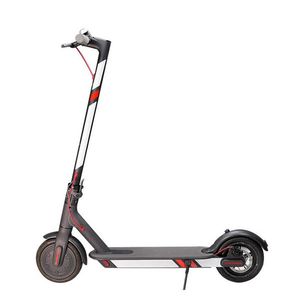 Bikight Electric-scooter Etiquetas Reflexivas Pedal adesivos Rod adesivo reflexivo para scooter elétrico Pro - Branco + Vermelho