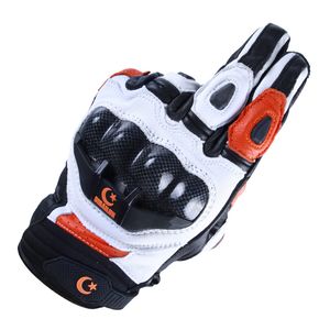 Luvas de fibra de carbono para motocicleta, luvas de couro com tela sensível ao toque para homens, equipamentos de proteção para ciclismo, bicicleta HZYEYO H-004299S