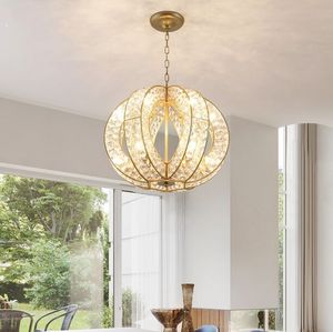 Luxo americano LED Pendant Light Crystal Jantar Sala Art Hanging Lamp Designer Hotel Villa criativa MYY Suspension