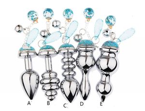 Metal Butt Plug Stainless Steel Anaal Plugs Crystal Pendant Anale Ass Massager Edelsta Anal Sex Toys