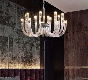 Chandelier LED Modern Ferro Vidro Lustres chandelier Lighting Living Room Cozinha Partidas Quarto Art Deco Luz MYY