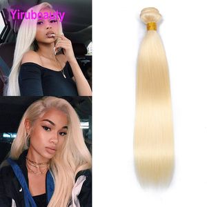 Indian Raw Virgin Hair Silky Straight Blonde 613# One Bundle Blonde Human Hair Extensions 10-32inch Yirubeauty Straight