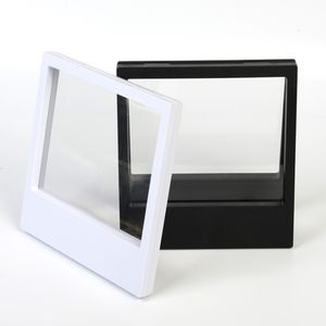 180*200*20mm Clear PET Membrane box Holder Floating Display Case Earring Gems Ring Jewelry Suspension Packaging Box