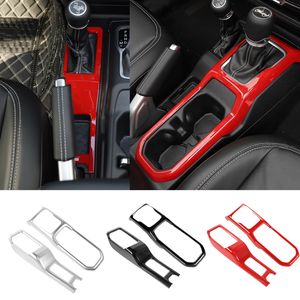 ABS Gear Shift Frame Fyrhjulsdriftpanel för Jeep Wrangler JL 18+ Auto Interior Tillbehör