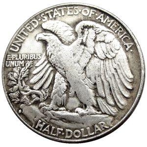 US 1933S Walking Liberty Mezzo dollaro artigianale placcato argento copia moneta ornamenti in ottone accessori per la decorazione della casa221E