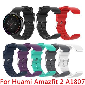 Para Assistir Amazfit 2 A1807 Smart Watch Strap Silicone Bandas Pulseira Correia para Xiaomi Huami Amazfit Band Replacement