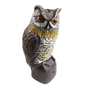 Solar Carecrow Owl Decoy Statue by Realistic Fake Outdoor Pest Control Bird Deterrent Hand-painted Garden Protector Scares Away Squirrels Pige Direct from China