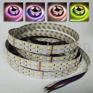 Super Bright 24V 5050 RGBW RGBWW CCT LED Flexible Strip Light 5M 600LEDs Double Row Non Waterproof 120LEDs/m RGB White Warm Multiple Color Changing