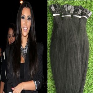 Cápsulas de queratina retas Cabelos humanos cabelo flat dica máquina feita Remy Pré-ligado extensão de cabelo 16 