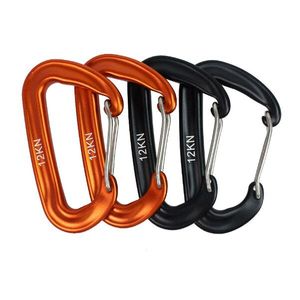 Stainless Steel Carabiner 12KN Outdoor Aluminum Hammock Yoga Carabiner Buckle 7075 aviation aluminum Quickdraw Quick Hanging Belts Hook Clasp Camping Equipment