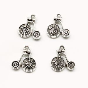 100 stks partij fiets antieke zilveren bedels hangers diy sieraden bevindingen voor sieraden maken armband ketting oorbellen mm