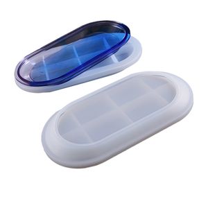 Wholesale resin craft moulds for sale - Group buy Silicone Mold Oval Plate Molds DIY Handmade Flat Bottom Dish Epoxy Resin Crafts Moulds Jewelry Making Tools