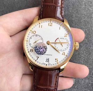 Caso de aço inoxidável Mens Discagem de ouro 43mm Cal.51011 Safira Índice Dial Movimento Mecânica Movimento Automático Mens Relógios Relógios