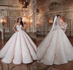 2019 erröten rosa Königin Brautkleider Schatz harten Satin bodenlangen Spitze Ballkleid maßgeschneiderte Quinceanera-Kleider