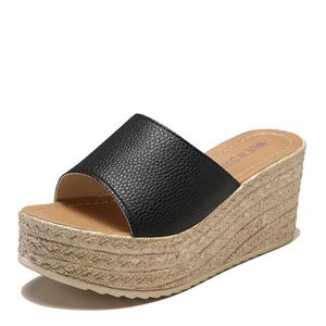 Slippers 2021 Summer Woman Shoes Platform Wedge Beach High Highly Women Slipper Ladies Cork Gold Heel Flip Flop Flop