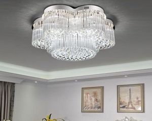 Nowoczesne okrągłe K9 Luksusowe światła sufitowe do salonu Strona główna Nowe współczesne nowoczesne oprawy oświetleniowe LED Crystal Chandelier Myy