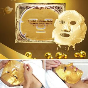 Gold-Bio-Kollagen-Gesichtsmaske, Kristallgold-Pulver, Kollagen-Gesichtsmaske, feuchtigkeitsspendende Anti-Aging-Gesichtsmaske