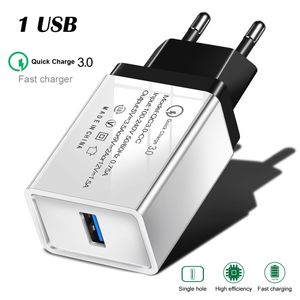 Único USB Charger QC 3.0 Quick Charge USB Charger 3.1A Início Rápido carregamento para Samsung S20 S10 Huawei Xiaomi