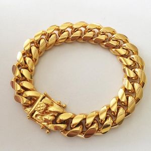 Mulheres de aço inoxidável Mulheres Miami Corrida Cadeia Chain Bracelete Dragão Casting Clasp Bangle Hip Hop Jóias Notícias Mens Pulseira