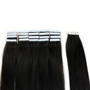Olika färgalternativ INCH Brasilianska håret Väft Remy Double Sided PU Tape In On Human Hair Extensions Massor Gratis DHL