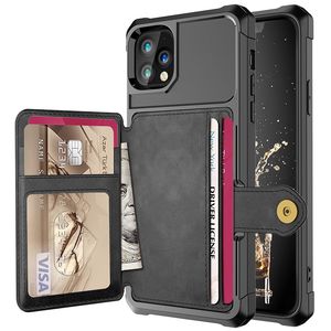 Lyxig plånbokstelefonfodral för iPhone 15 14 Plus 13 12 11 Pro Max XS XR X 7 8 Plus SE Magnetic Flip Protective Shell