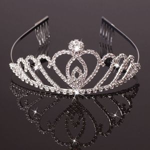 Bridal Tiaras With Rhinestones Wedding Jewelry Girls Headpieces Birthday Party Performance Pageant Crystal Crowns Wedding Accessories BW-ZH026