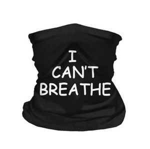 Eu não posso respirar Bandana cobrir o rosto ao ar livre respirável Anti Poeira Scarf Ciclismo máscara máscaras Magia lenço de protecção ZZA2245 60pcs