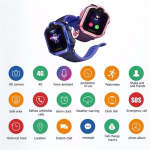 Original Huawei Watch Kids 3 Pro Smart Watch Support LTE 4G Telefonsamtal GPS NFC Armband Kamera Vattentät Armbandsur för Android iPhone IOS