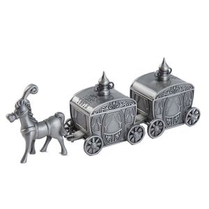 Fairytale Pumpkin Coach First Tooth and Curl Party Keepsake Box Vintage Alloy Pewter Home Decoration Crafts Newborn Baby Christen Gifts